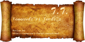Temesvári Teréz névjegykártya