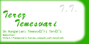 terez temesvari business card